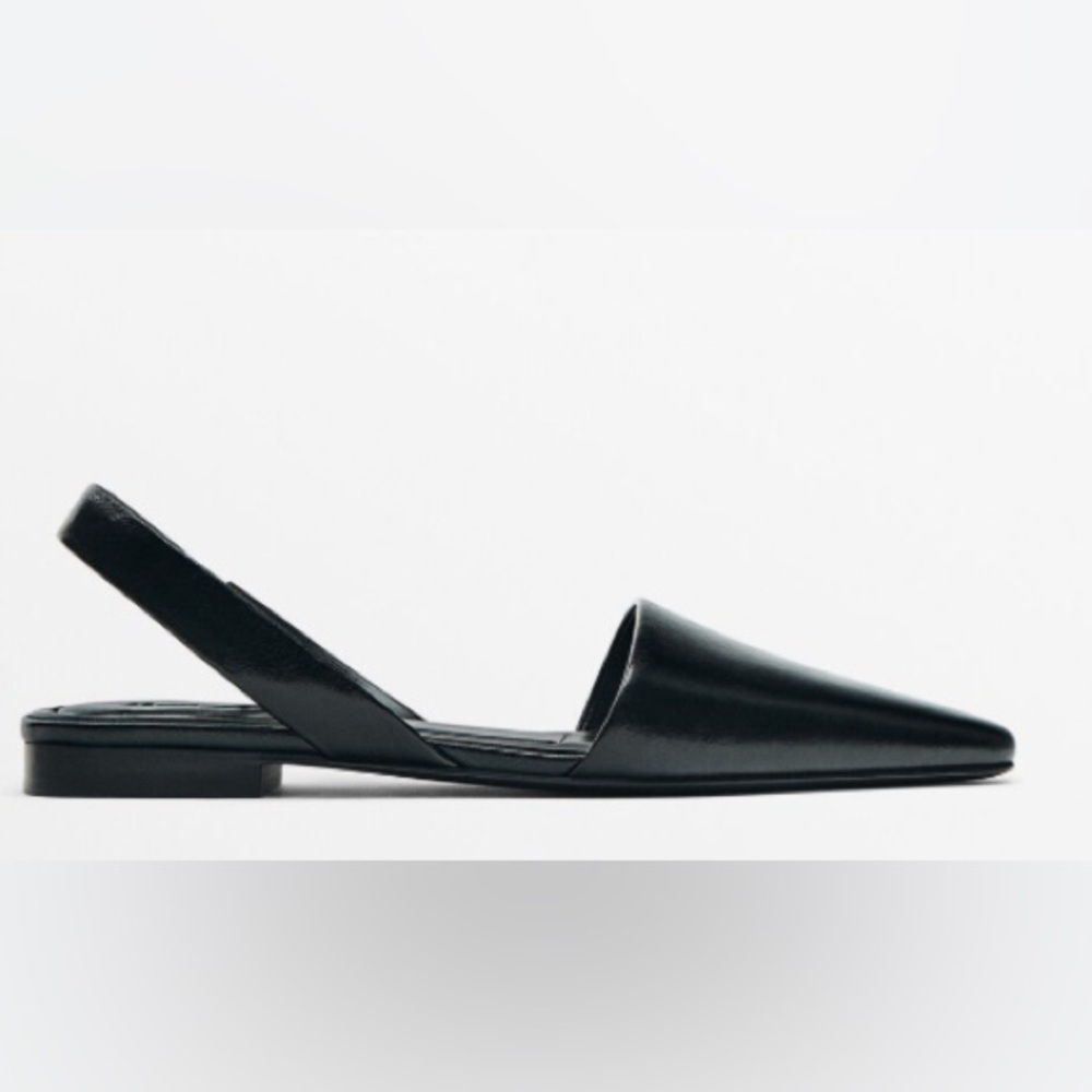 Massimo Dutti flats leather size 9